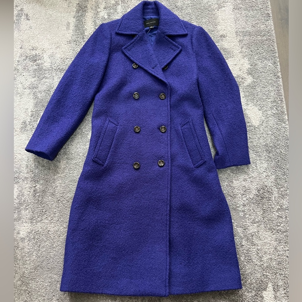 NWT Ann Taylor double breasted wool overcoat